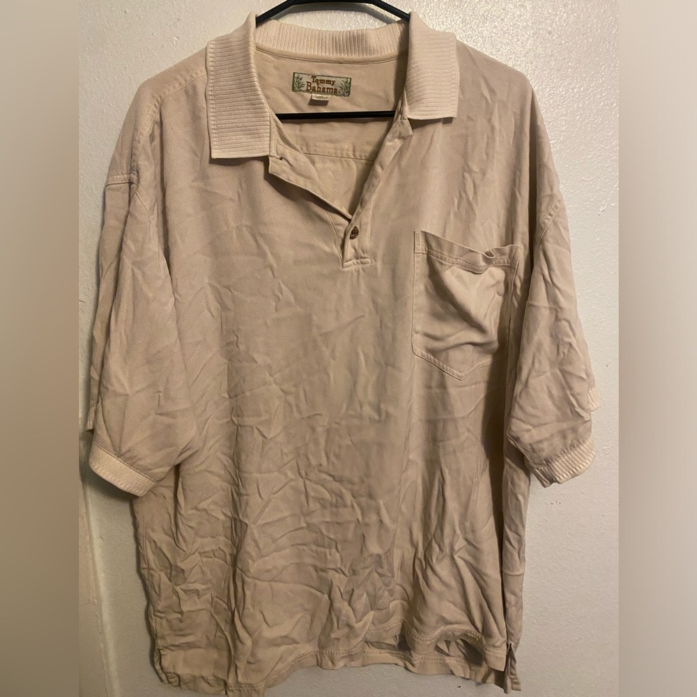 Tommy Bahama Men's Short Sleeve Polo - Light Tan